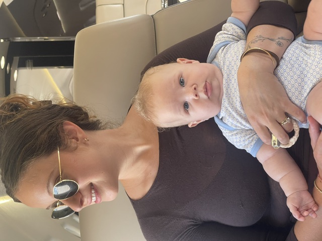 Noa and Oren on a plane