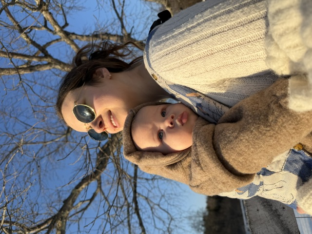 Noa and Oren in golden sunset light